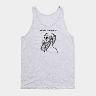 Sad Hippocrates (Transparent Small Print) Tank Top